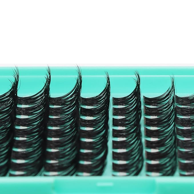 Bodermincer Lash Clusters D Curl Black/Brown/Colored Lashes 10-12-14/12-14-16/16-18-20mm Mixed Lash Clusters Kit For Beginner (Y07# 14-16-18mm Mixed)