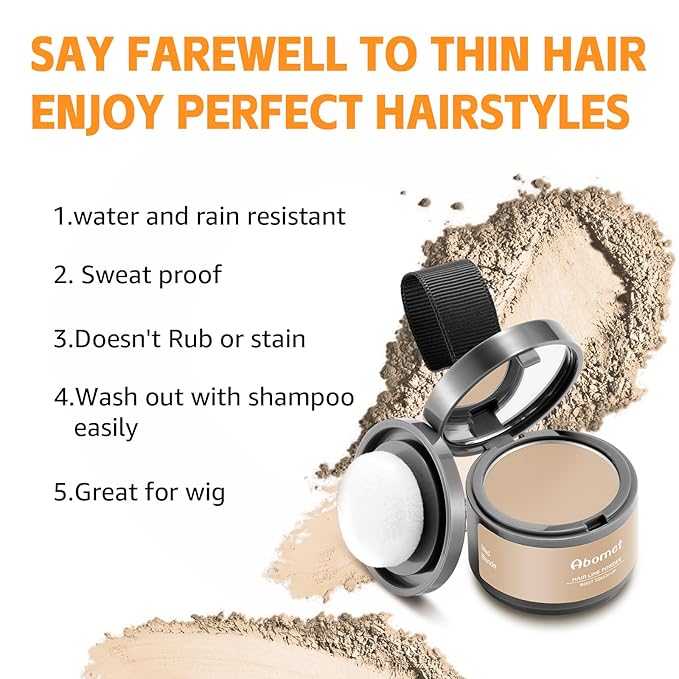 Root Touch Up Hair Fibers Touch Up Instantly Gray Coverage Hairline Powder, Conceal Hair Loss and Thinning For Women and Men (Medium Blonde)