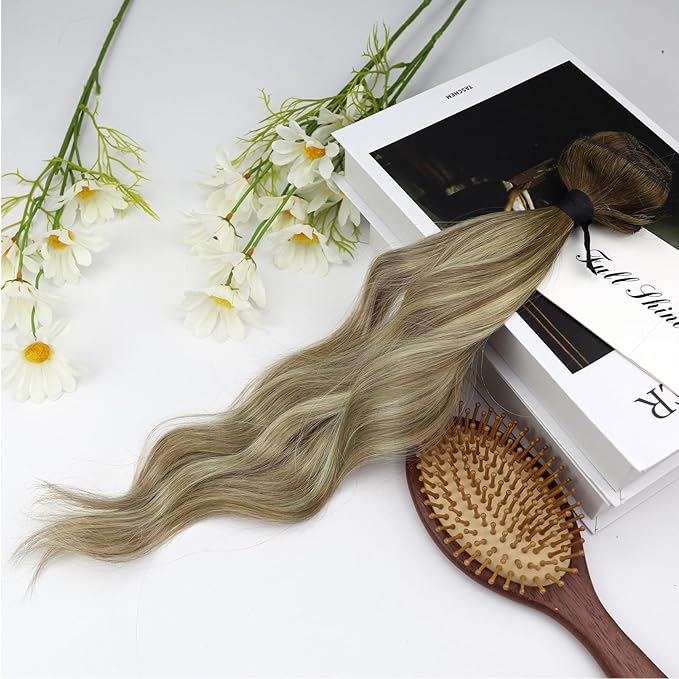 Full Shine Ombre Clip in Hair Extensions Human Hair 3 Pcs 60 G 12 Inch Short Clip in Extensions Walnut Brown to Light Brown Mix Light Blonde Straight Remy Hair Extensions for Fine Hair