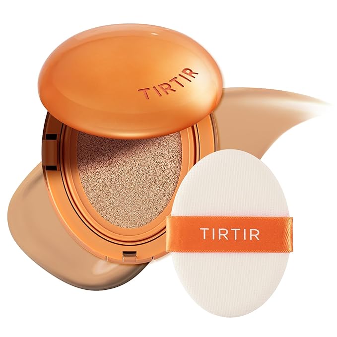 [*Mini Size*] TIRTIR Mask Fit Ai Filter Cushion Foundation | AI-Like Semi-Matte Finish - Up to 72-Hour Medium to Full Coverage Korean BB Cushion Make up Beauty, #27C Cool Beige, 0.15 Fl Oz