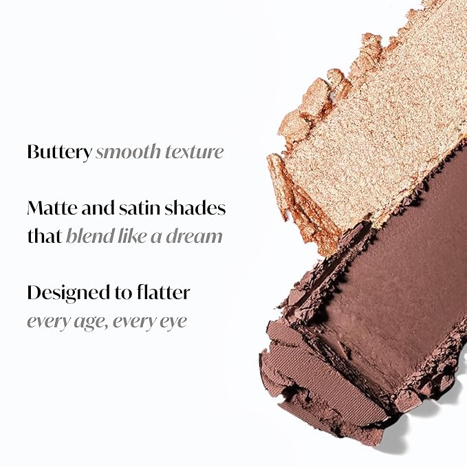 Lamora Nude Neutral Eyeshadow Palette - 12 Natural Highly Pigmented Shimmer & Matte Shades - Travel Size Makeup Palette with Mirror