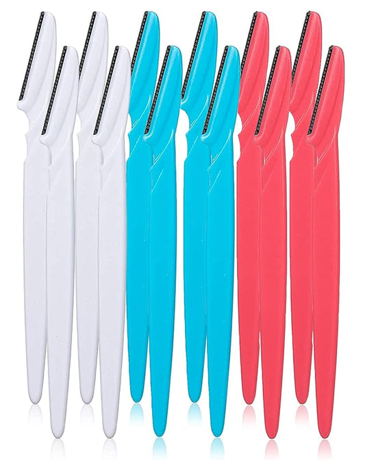 Opaz Touch-Up Eyebrow Razor Dermaplaning Tool, and Facial Razor with Precision Guide cover, 12 pack skin care kit wax-less