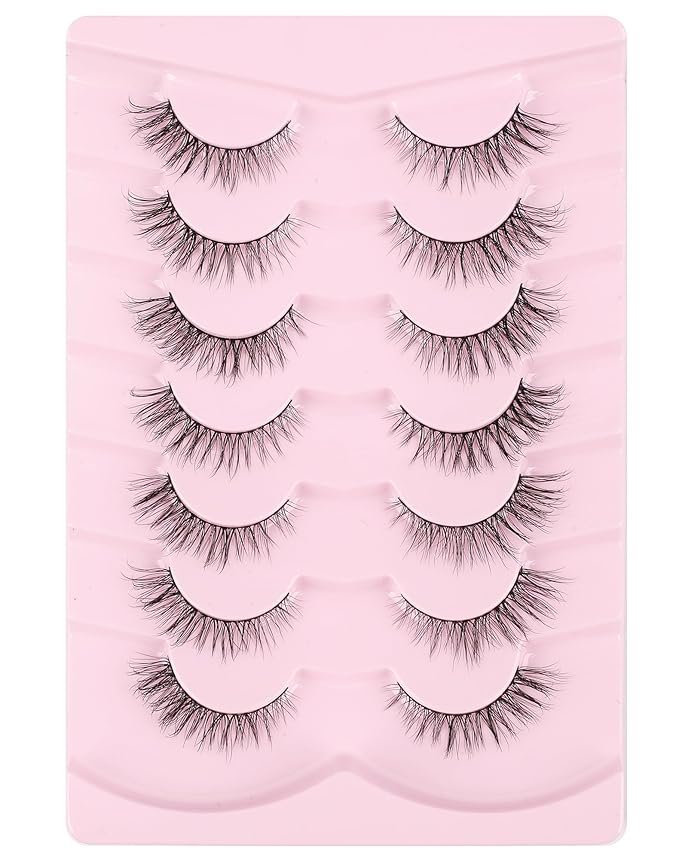 Natural Lashes Natural Eyelashes Natural Look Wispy Lashes Mink Lashes False Eyelashes Fake Eyelashes C Curl Lashes Strip Lashes Pure-05