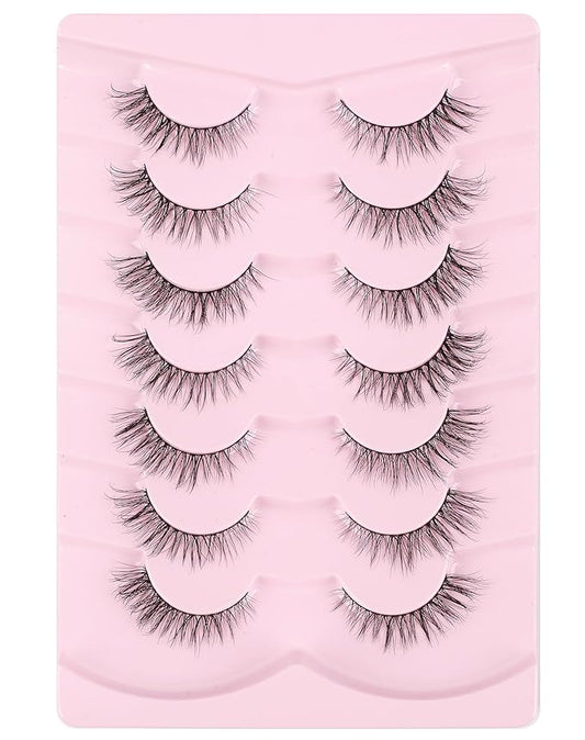 Natural Lashes Natural Eyelashes Natural Look Wispy Lashes Mink Lashes False Eyelashes Fake Eyelashes C Curl Lashes Strip Lashes Pure-05