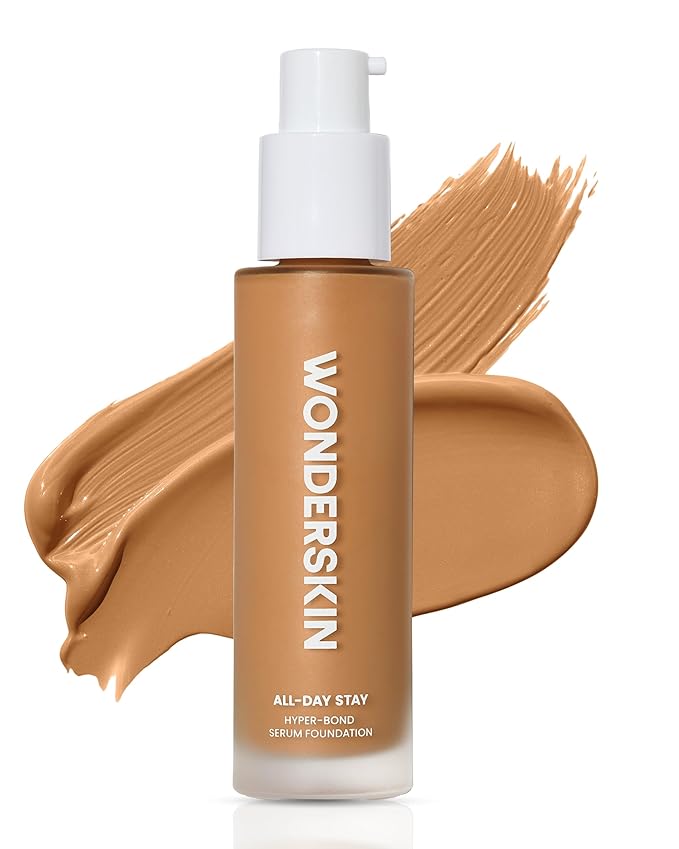 Wonderskin Hyper-Bond Serum Foundation – Waterproof, Transfer-Proof, 24HR Longwear Face Makeup with Niacinamide & Hyaluronic Acid – Lightweight, Natural Finish, Vegan & Cruelty-Free (Dream)