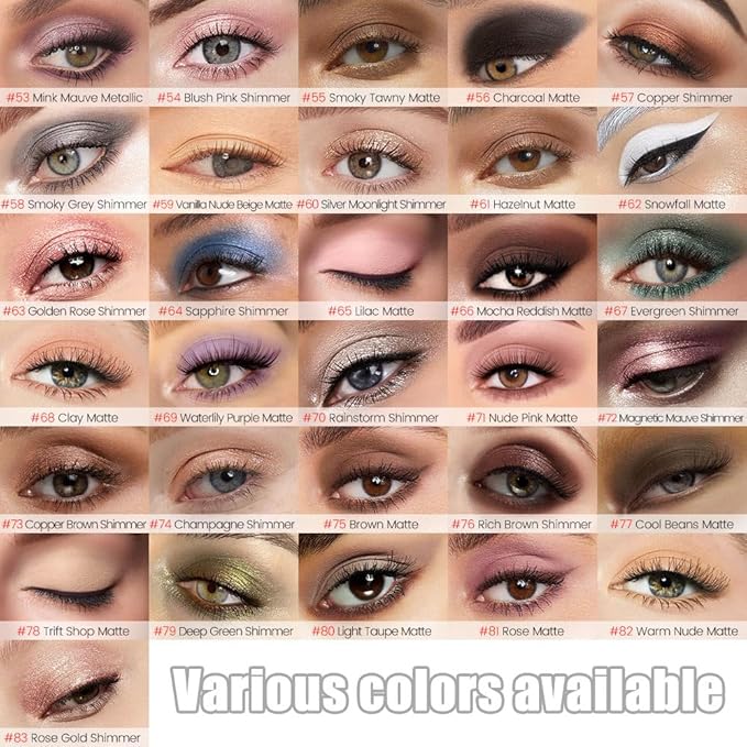 Kaely Cream Eye Shadow Sticks, Charcoal Black Matte Eyeliner Pencil Eyeshadow Palette Makeup, Eye Highlighter Brightener Stick for Older Women Waterproof Pigmented, sombras para ojos, New-56