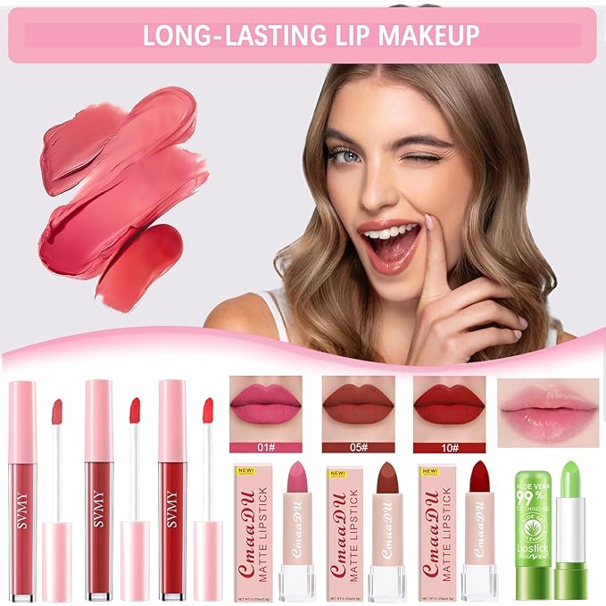 All in One Makeup Kit Makeup Set for Women Full Kit, Make Up Gift Set for Women Teens Girls, Makeup Essential Bundle Includes Eyeshadow Foundation Lipsticks Mascara Eyeliner Cosmetic Brush Set