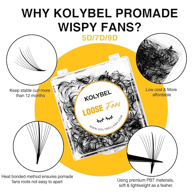 500 Wispy Promade Fans 5D 0.07 Wispy Premade Lash Fans D Curl Loose Premade Fans Lash Extensions 8mm Handmade Spiky Volume Promade Eyelash Fans Pointed Thin Base Premade Lash Fan(5D,0.07-D-8mm)
