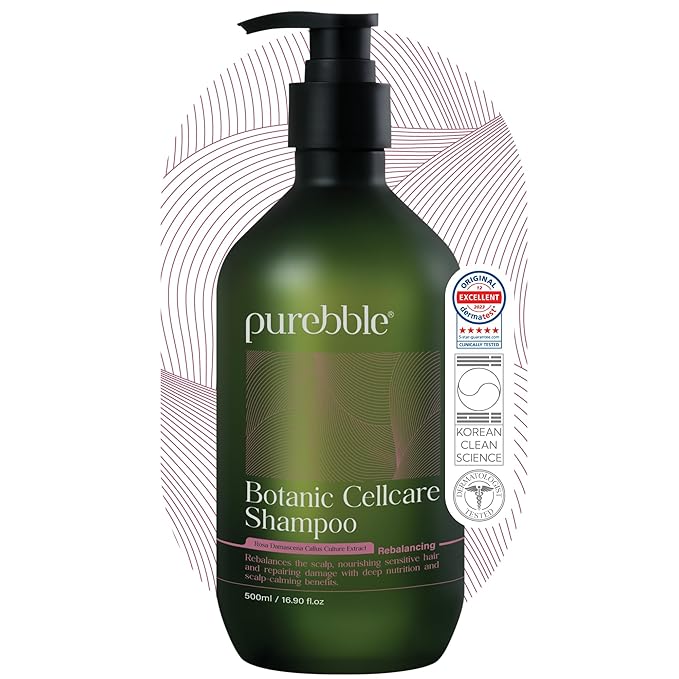 Rebalancing Botanic Cellcare Shampoo 500ml, 16.90 fl oz | Sulfate-Free, Paraben-Free and Color-Safe | pH Balancing