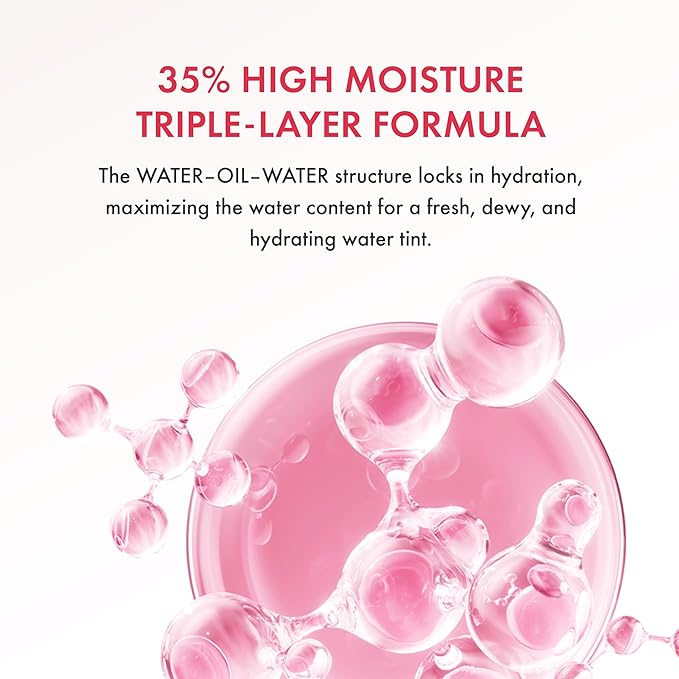 Amuse SEOUL Daisy Flower Dew Tint 05 STRAWBERRY | 35% High-moisture Water Tint, Long-lasting, Vitamin E Acetate, Moisturizing, No Peel Off, Lip Treatment, Non Sticky, Korean Lip Tint for Dry Lips