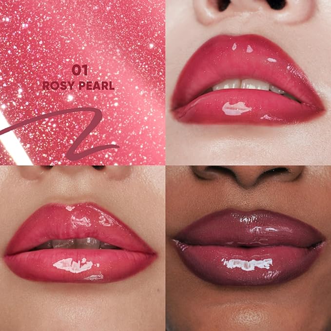 JUDYDOLL Peel Off Stain and Plumping Oil Duo - Long-Lasting Lip Stain with 3D Plumping Gloss, Hydrating and Non-Sticky Formula, Macaron-Inspired Lipstick (#01 Rosy Pearl)