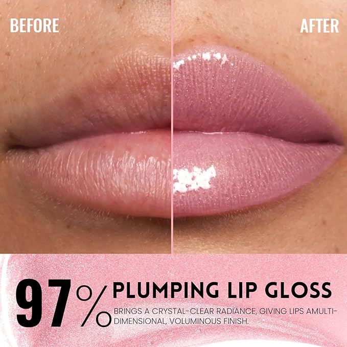 Pudaier Glossy Lip Stain, Excellent Recovery, Moisturizing Lip Care Tinted Lip Oil, Hydrating Plumping Lip Gloss Balm, Non-Sticky Long Lasting Light Texture LipGloss Oil for Dry Lip (03 Quiet Drift)