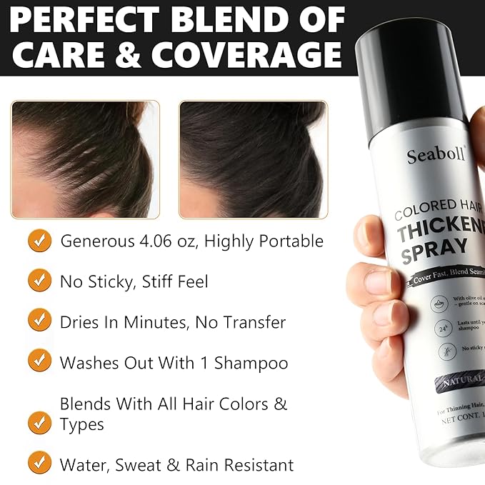 Root Touch Up Hair Color Spray – 4oz, Sweat-Resistant & Natural, Instant Gray Hair Cover Up, Temporary Root Concealer Spray for Roots, Hairline & Scalp– Dark Brown – Women & Men
