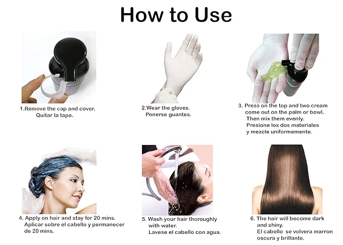 Ammonia-Free & Paraben Free Herbal Hair Shampoo - Hair Dye Shampoo for Women & Men - Natural Color and Herbal Nourishment - No Stain on Skin - Light Brown (200 ml)