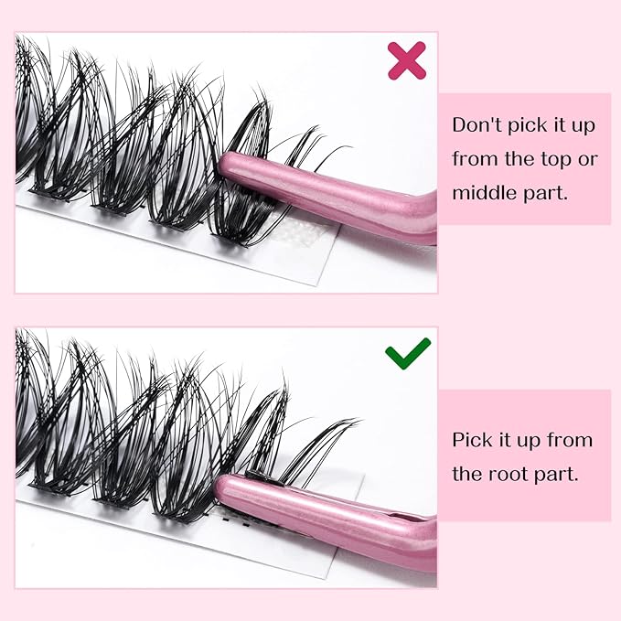 280 Pcs Individual Lashes 40D-C-0.07-12 Cluster Lashes C D Curl Wispy Lashes Bottom Lashes DIY Lashes At Home（40D-C-0.07-12）