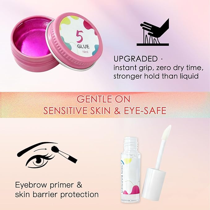 Upgraded Eyelash Lift & Brow Lamination Full Kit | Protective Barrier Formula to Shield Lash Perm Kit Safe Effective Salon Results Home DIY