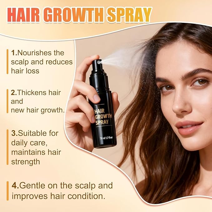 2PCS Hair Growth Spray,Hair Growth,Promotes Thicker, Fuller Hair For Women & Men – All Hair Types With Natural Ingredients