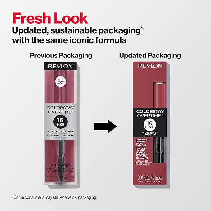 Revlon Liquid Lipstick with Clear Lip Gloss, ColorStay Overtime Lipcolor, Dual Ended with Vitamin E, 005 Infinite Raspberry, 0.07 Fl Oz