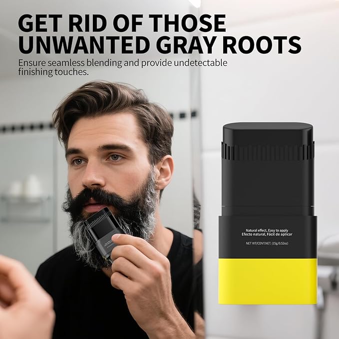 Gowwim Root Touch up Powder, Instantly Gray Hair Cover up Hairline Powder for Women & Men Waterproof and Sweatproof Root Cover Up Long-Lasting for Thinning & Loss Hair (Black4, 15g)