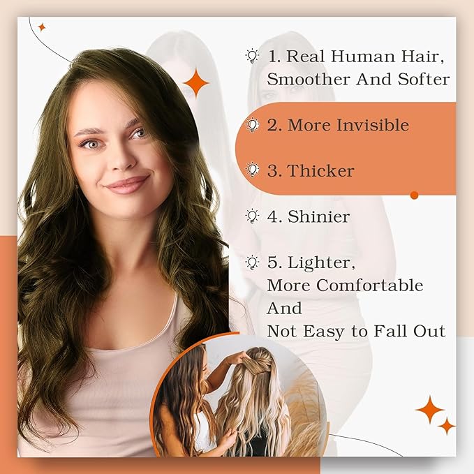 Full Shine 18Inch Tape in Hair Extensions Human Hair Color 3 Brown Human Hair Extensions Tape in Seamless Invisible Skin Weft 100G Remy Soft Extension 40Pcs Brazilian Lightweight