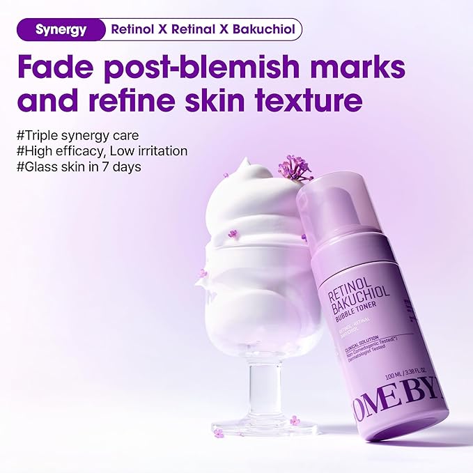 SOME BY MI Retinol Bakuchiol Bubble Toner – 3.4oz, 100ml – Korean Retinol Face Toner for Glass Skin – Hydration, Radiance & Calming Care with Hyaluronic Acid, Centella & Niacinamide – Korean Skin Care