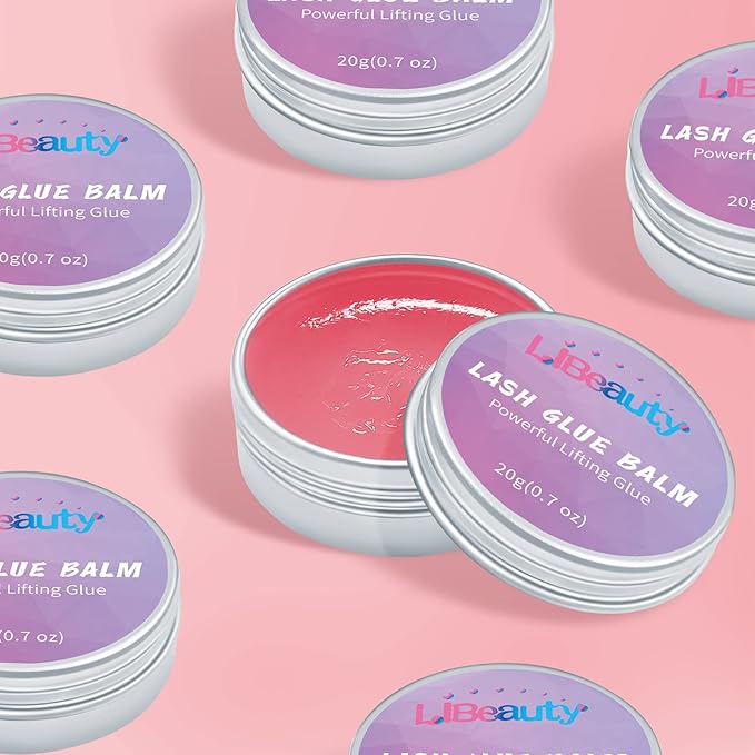 Libeauty Lash Glue Balm Lash Lift Adhesive 0.71Oz/20G Strong Sticky Fruit Flavor Eyelash & Eyebrow Perm Glue Balm for Long Lasting Individual Brow Lamination Gel