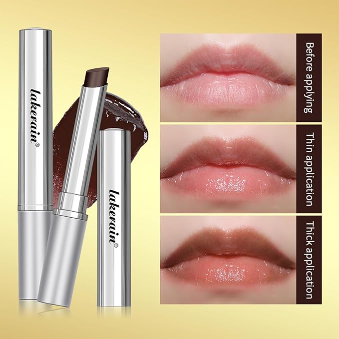 Honey Lipstick Tinted Lip balm, Hydrating Nourishing Sheer Formula Lipstick, Natural Glossy Finish (1 PC BLACK + 1 PC PINK)