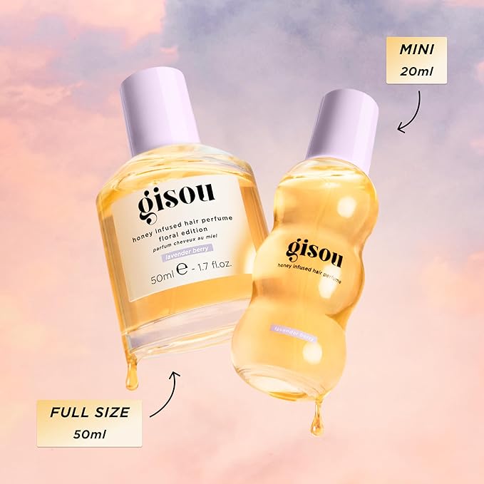 Gisou Honey Infused Hair Perfume Mini – Long-Lasting Hair Fragrance with Mirsalehi Honey & Argan Oil, Lavender Berry, 0.5 Fl Oz