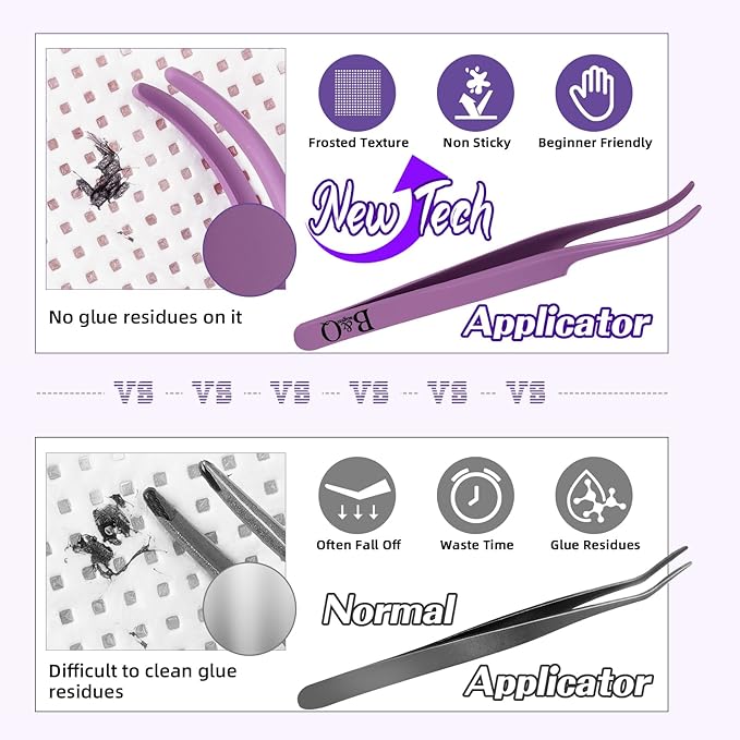 B&Qaugen Lash Extension Kit 3D Thick Lash Clusters Kit 280pcs Eyelash Extension Kit 10-18mm 70D+90D D Curl DIY Lash Extension Kit with Lash Bond and Seal, Lash Remover (KIT-70D+90D-MIX10-18mm), Black