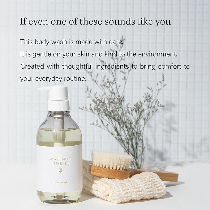 MARGARET JOSEFIN Body Wash – Paraben Free, Gentle Cleanser for Sensitive Skin, Green Tea Scent | 16.9 fl oz (500mL), Made in Japan