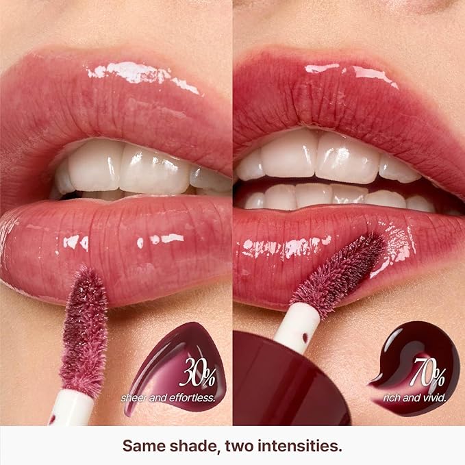 fwee 3D Voluming Gloss 30% (Sheer) | Sorbet 30% l High Shine, Non-Sticky Lip Gloss for Makeup | Long-Lasting, Moisturizing Gel Formula | 30%, 70% Pigment Options | 5.3g