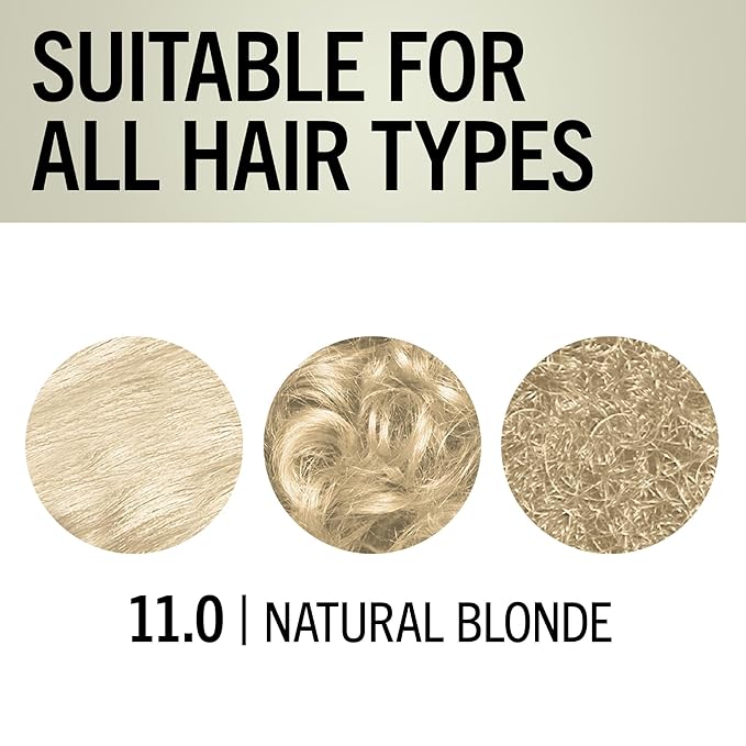 Schwarzkopf Keratin Blonde Hair Dye, 11.0 Natural Blonde, Professional Quality Hi-Lift Permanent Hair Color, Bond Enforcing System Helps Prevent Breakage* Pre-Color Serum & Purple Conditioner Included