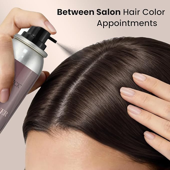 VOLLUCK Root Touch Up Hair Color Spray, Temporary Gray Hair Root Cover Up, Grey Coverage Spray For Women & Men, Quick Drying Water-Resistant Formula Dark Brown