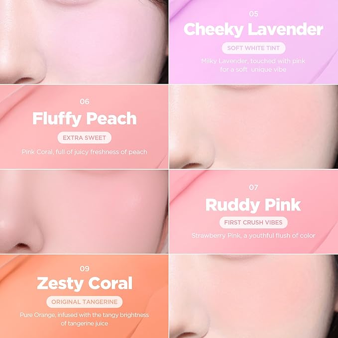 lilybyred Luv Beam Cheek Balm | Heart-Shaped Korean Cream Blush, Semi-Matte Finish, Long-Lasting, Blendable & Buildable, Soft Creamy Texture, Lightweight, Natural Flush, 0.12 oz. (14 Rosy Beam)