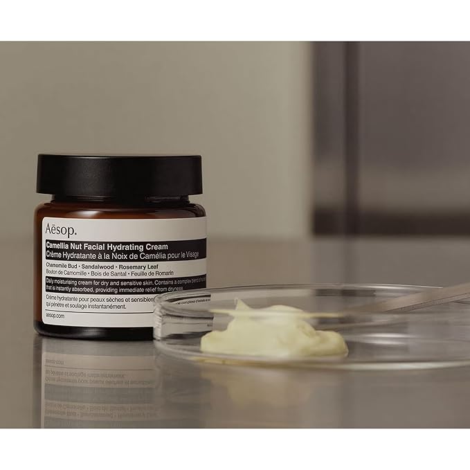 Aesop Camellia Nut Facial Hydrating Cream | Daily Moisturizer For Dry And Sensitive Skin | Provides Immediate Relief From Dryness | Blend Of Nut And Plant Extracts | 2.1 oz / 60mL