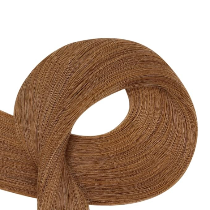 Full Shine Remy Tape Hair Extensions Real Human Hair Color 330 Copper Brown Double Sided Tape in Extensions Human Hair 12Inch Short Invisible Skin Weft 30Gram Natural Straight for Party 20Pcs
