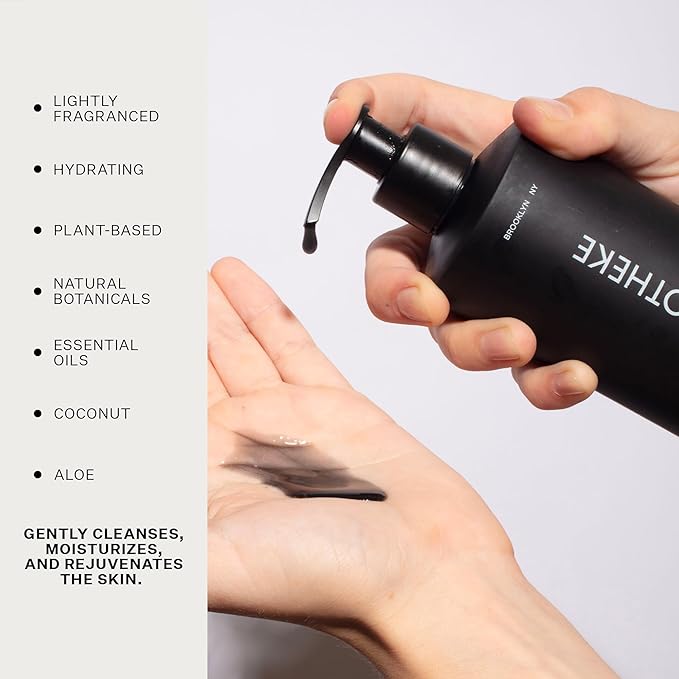 APOTHEKE Liquid Hand Soap, Charcoal - 10 Fl Oz Hydrating Handsoap with Premium Fragrance Oils Gently Cleanses, Moisturizes & Rejuvenates Skin - Scented Hand Wash for Kitchen & Bathroom