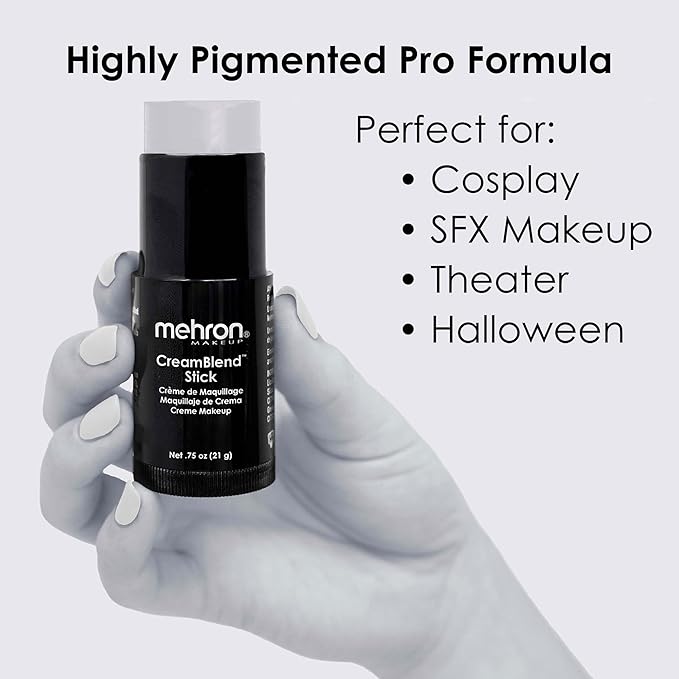 Mehron Makeup CreamBlend Stick (0.75 Ounce) (LIGHT GREY)