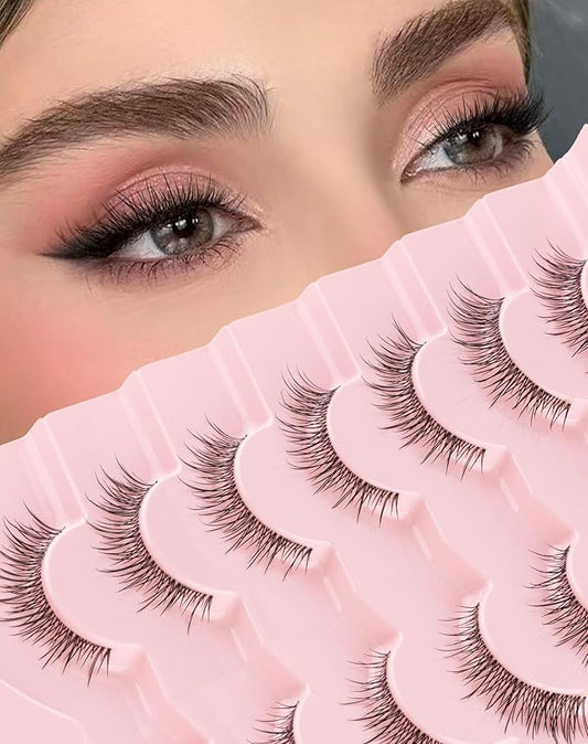 Natural False Lashes Wispy Fake Eyelashes M-64
