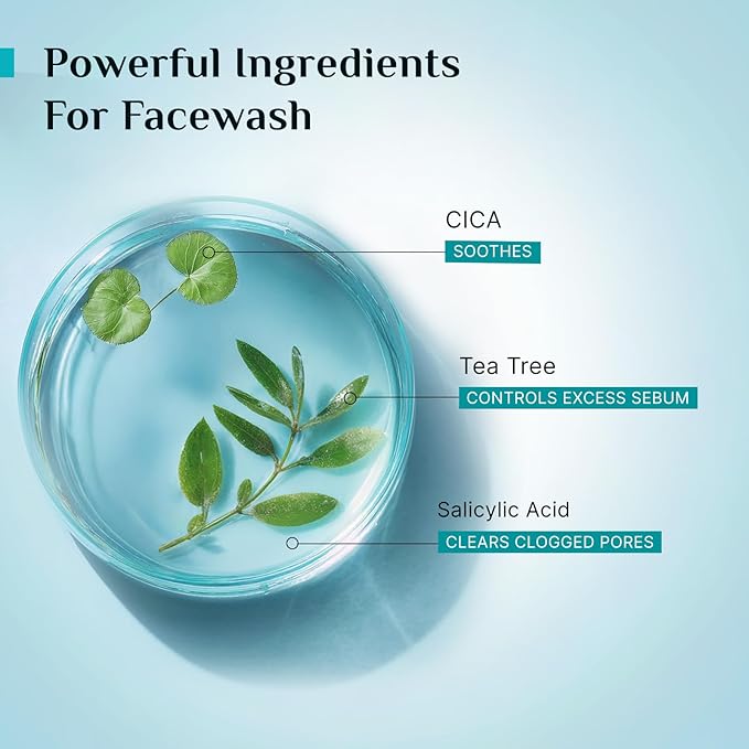 Pilgrim Tea Tree Gel Face Wash(100 ml) & Tea Tree Shampoo (200 ml)