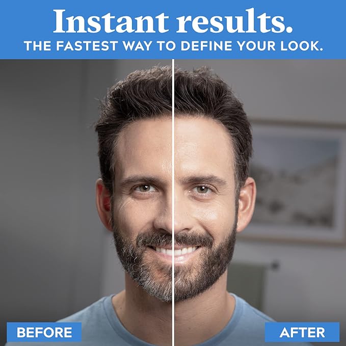 Just for Men 1-Day Beard & Brow Color, Temporary Color for Beard and Eyebrows, For a Fuller, Well-Defined Look, Up to 30 Applications, Light Brown, Ships in Eco-Friendly Packaging (Pack of 3)