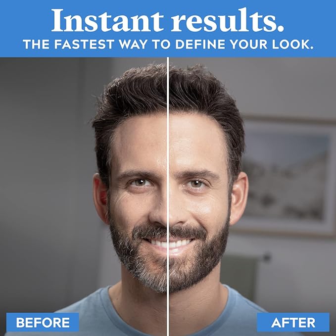 Just for Men 1-Day Beard & Brow Color, Temporary Color for Beard and Eyebrows, For a Fuller, Well-Defined Look, Up to 30 Applications, Black