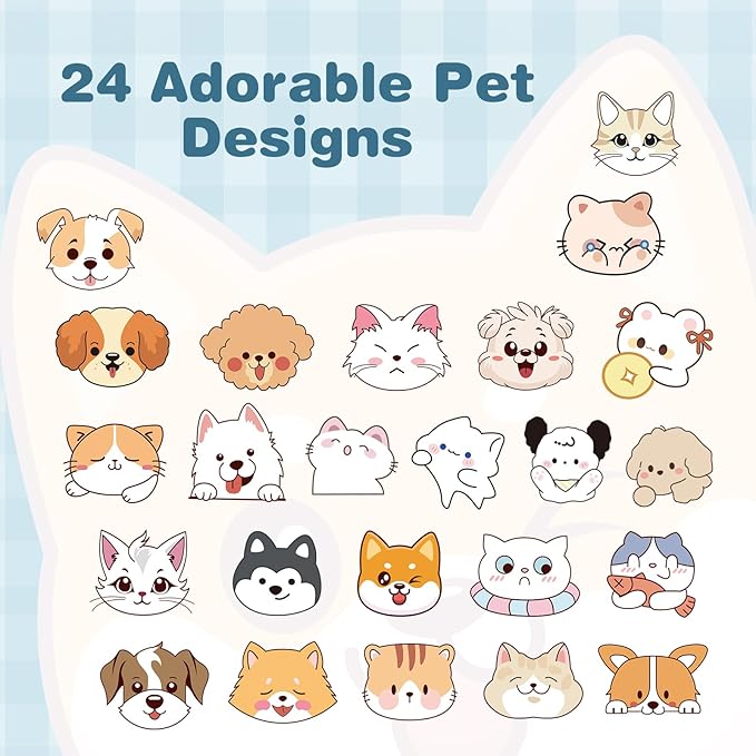 VENROCK Pimple Patches for face,24 Cute Pet Shapes 48 Count Hydrocolloid Acne Treatment for Covering Zits & Blemishes Spot for Kids & Adults, with Salicylic Acid, Tea Tree Oil, Centella Asiatica Oil