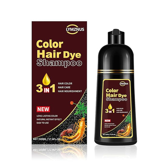 Light Brown Hair Dye Shampoo for Women Men, Natural Brown Hair Color Shampoo 3 In 1, Instant Light Brown Hair Dye Colors in Minutes, Herbal Ingredients Shampoo Hair Dye 500ml