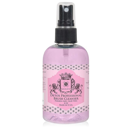 SHANY DETOX Professional Makeup Brush and Sponge Shampoo, Brush Cleanser, Removes dirt, Makeup from brushes and Sponges - Paraben Free, Vegan, Cruelty Free - Instant Dry - 4oz
