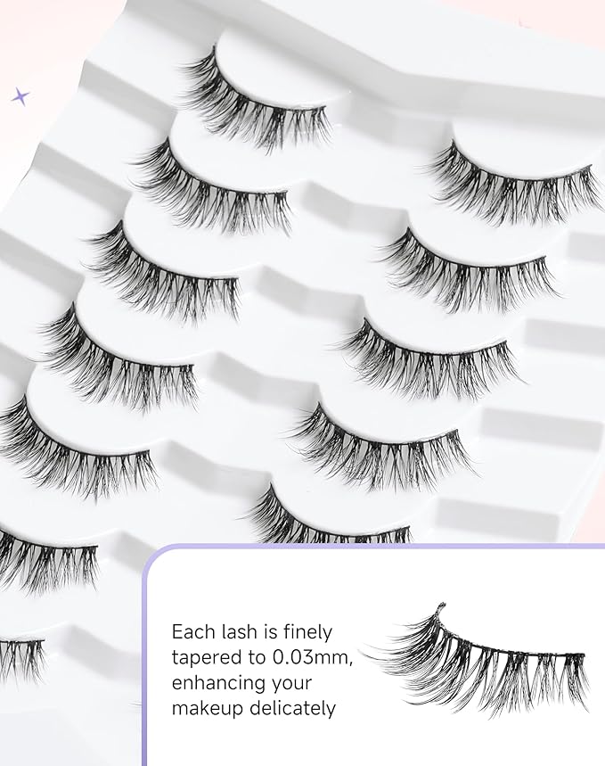 Eyelashes Natural Wispy Lashes Fake Eyelashes False Eyelashes Strip Lashes Light-04