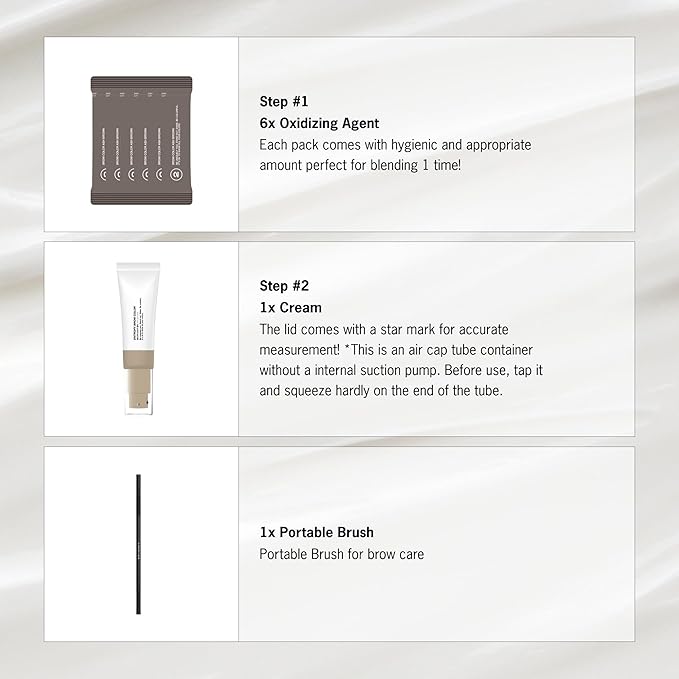ENTROPY MAKEUP Brow Color Ash Brown, Long-Lasting Eyebrow Kit for Natural-Looking Brows, Up to 4 Weeks, Nourishing Aloe Vera & Moringa Extract, 6 Applications, Easy-to-Use