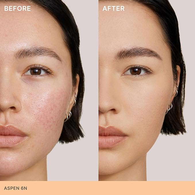 ILIA - Skin Rewind Complexion Stick - Foundation + Concealer + Skincare | Non-Toxic, Vegan, Cruelty-Free, Clean Makeup (6N - Aspen, 0.35 oz | 10 g)