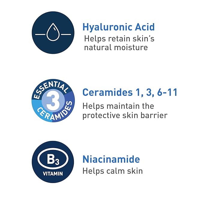 CeraVe Foaming Facial Cleanser, Daily Face Wash for Oily Skin, Hyaluronic Acid + Ceramides + Niacinamide, Fragrance Free & Paraben Free, Non-Drying Oil Control Face Wash, 16 Fluid Ounces