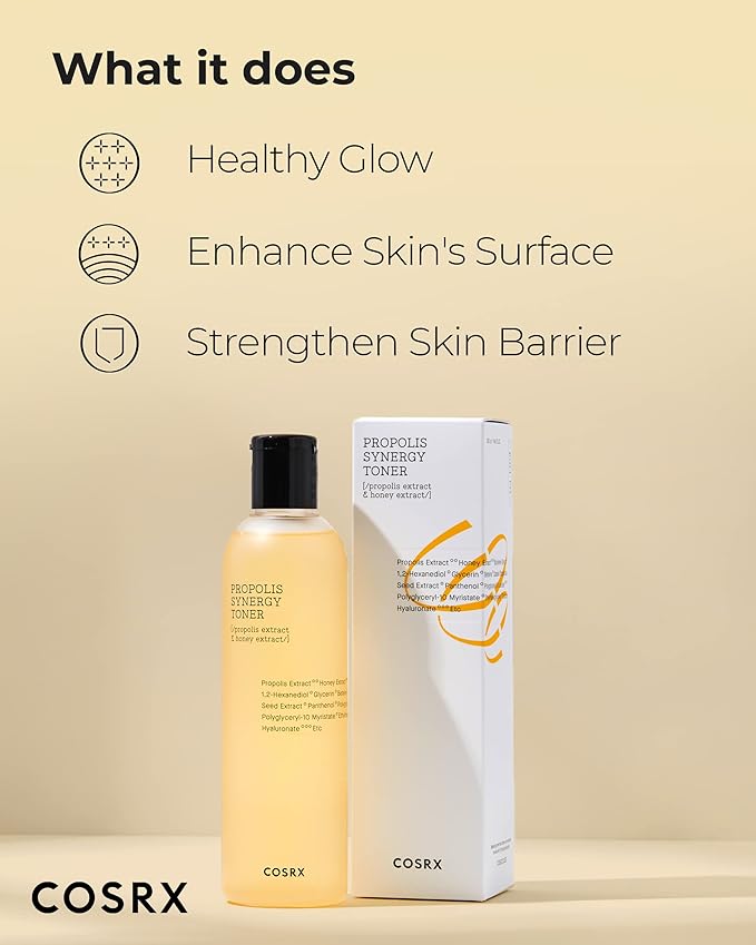 COSRX Full Fit Propolis Synergy Toner, 280ml / 9.46 fl.oz | Instant Moisture Boosting Toner, Propolis 72.6% Honey 10.7% Panthenol, Korean Skin Care, Stocking Stuffers, Holiday Gifts, Gifts for Women